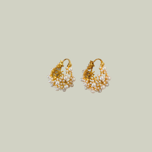 Flower basket earring